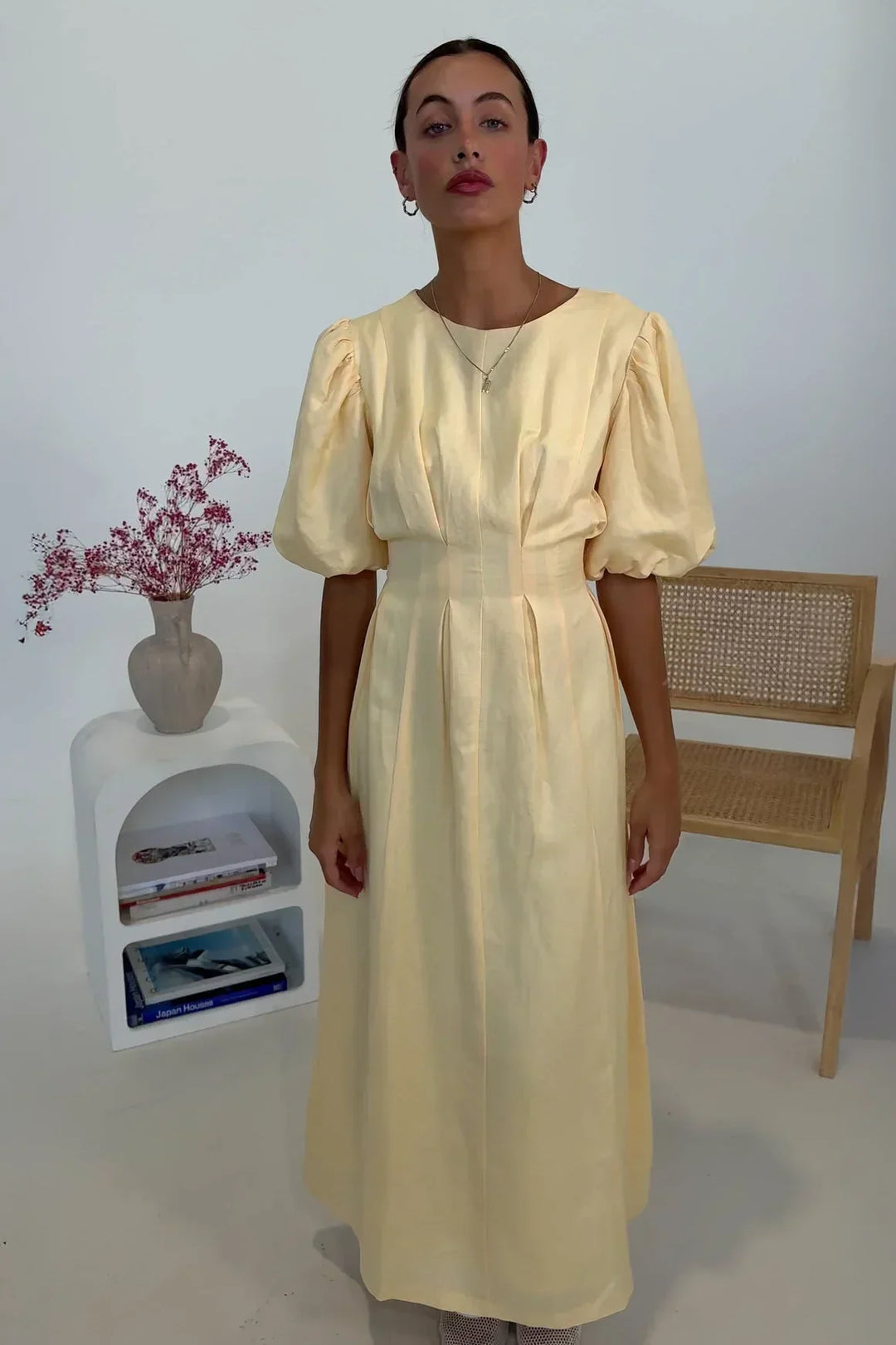 Butter Yellow Air Maxi Dress - La femme Toronto