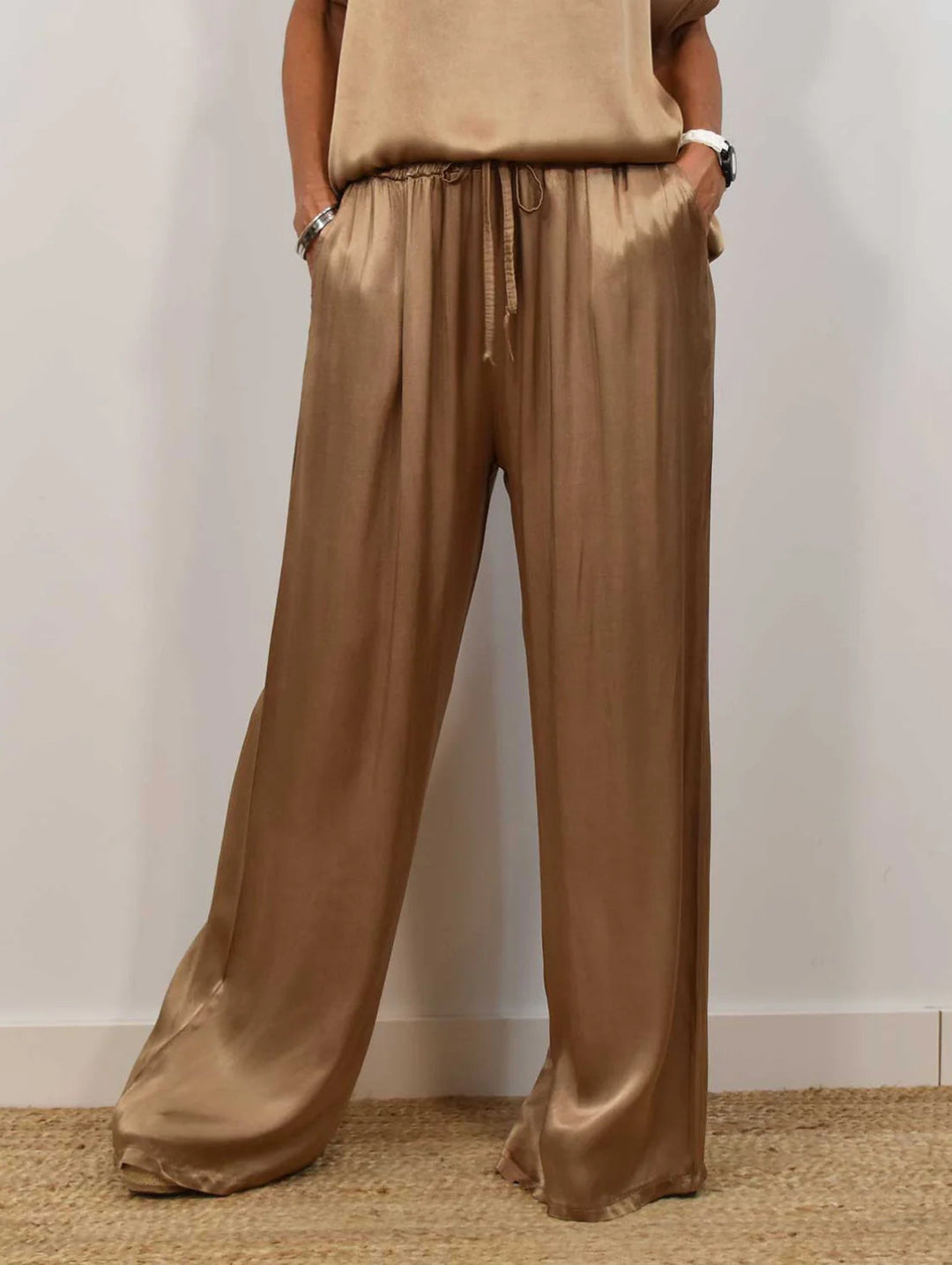 Isla - Wide Leg Lounge Set - La femme Toronto