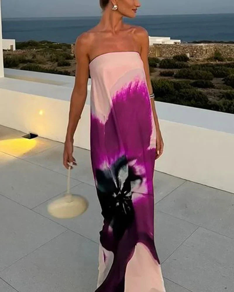 Nia™ | Duga haljina sa printom