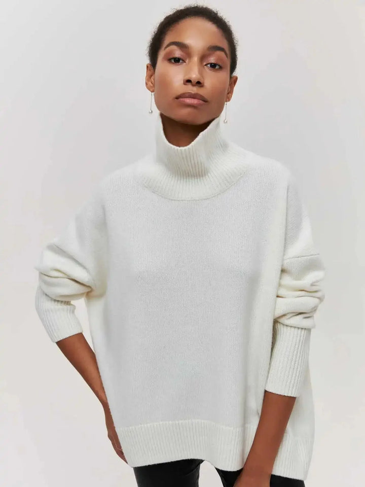 Cittra | Oversized Ribbed Turtleneck Sweater