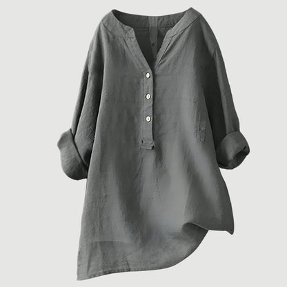 Freja™ – Lightweight and Comfortable Linen Shirt with Buttons