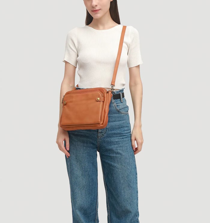 JENNIE | CHIC THREE LAYER CROSSBODY BAG - La femme Toronto