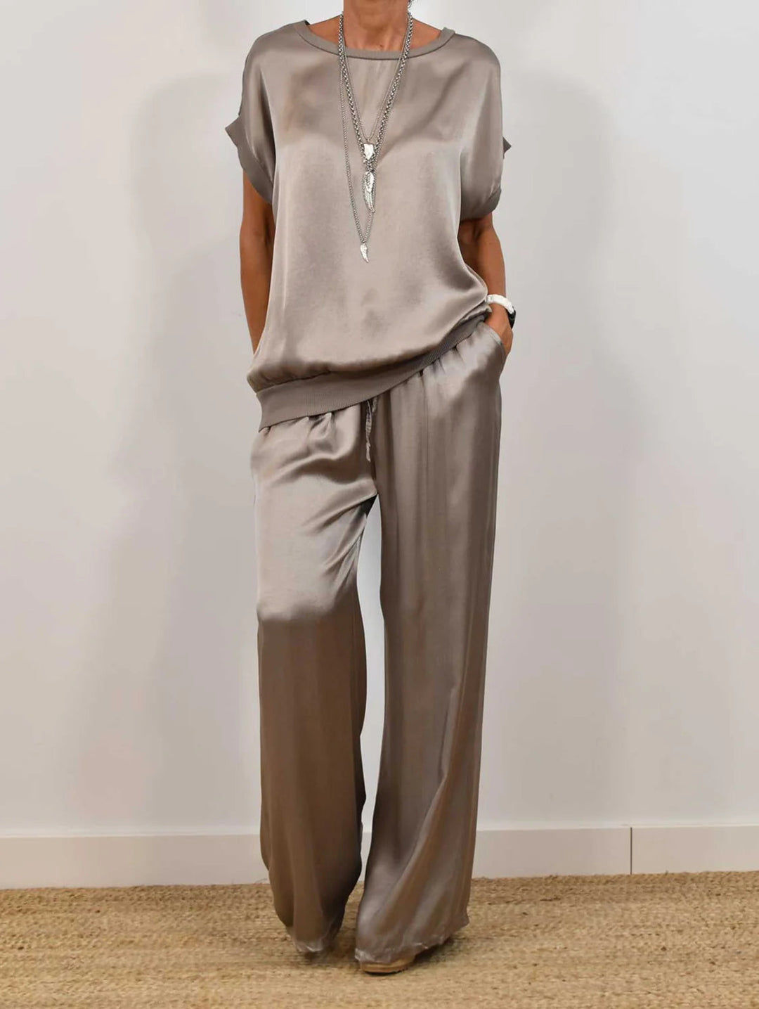 Isla - Wide Leg Lounge Set - La femme Toronto