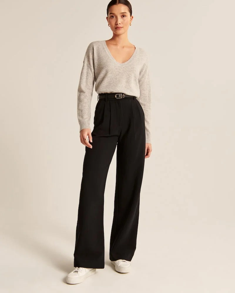 Tailored Wide-Leg Pants - La femme Toronto