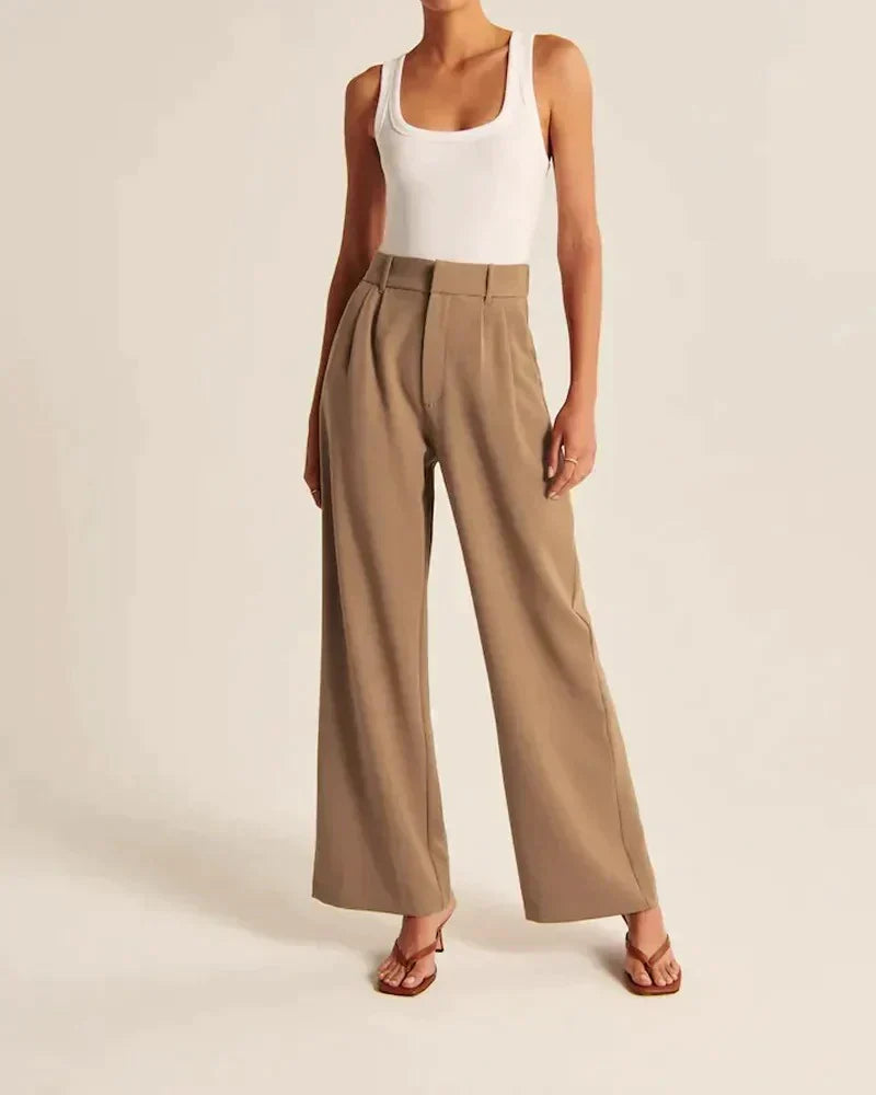 Tailored Wide-Leg Pants - La femme Toronto