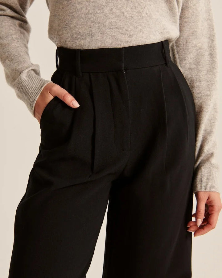 Tailored Wide-Leg Pants - La femme Toronto