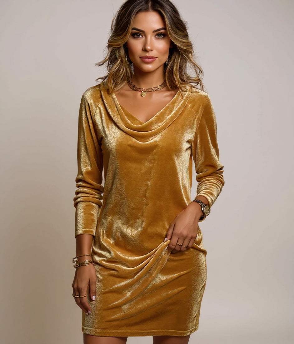 Frosina - Loose Fitting Velvet Dress