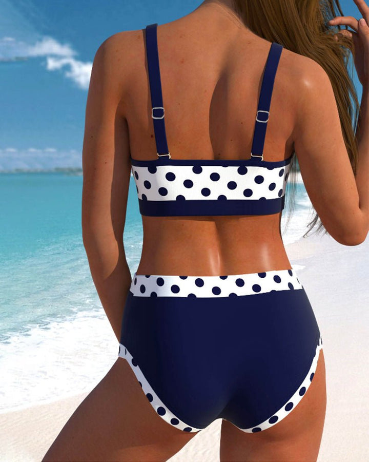 Hannah | Patchwork High-Waisted Bikini - La femme Toronto