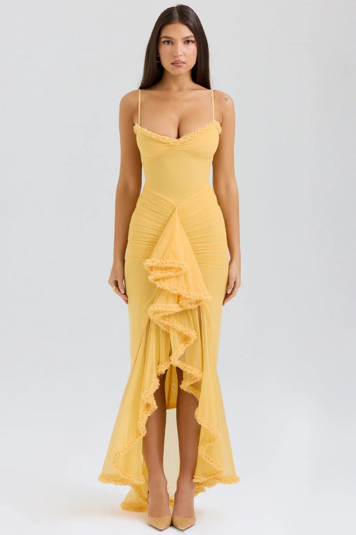 Gabbi Ruffled Maxi Dress - La femme Toronto