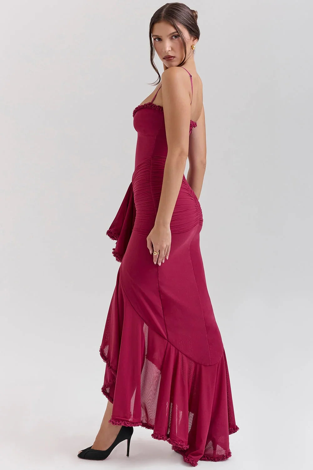 Gabbi Ruffled Maxi Dress - La femme Toronto