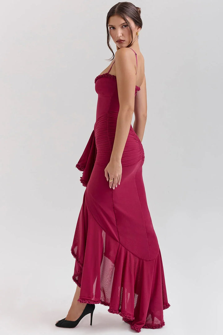 Gabbi Ruffled Maxi Dress - La femme Toronto