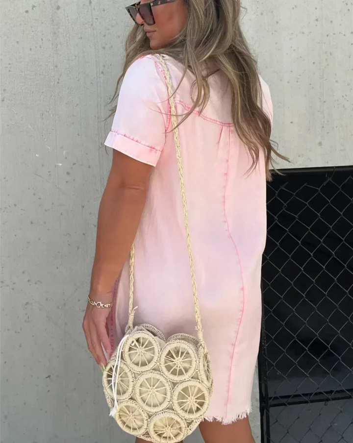 Vera - Denim Shirt Dress - La femme Toronto