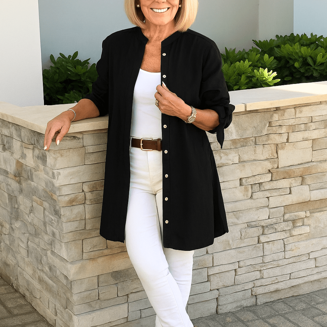 Louise™ | Elegant shirt blouse with bow sleeves - La femme Toronto