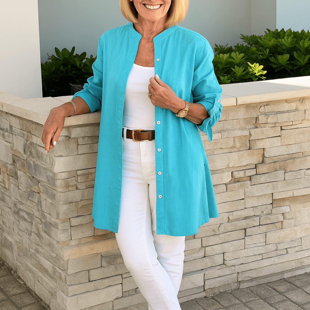 Louise™ | Elegant shirt blouse with bow sleeves - La femme Toronto