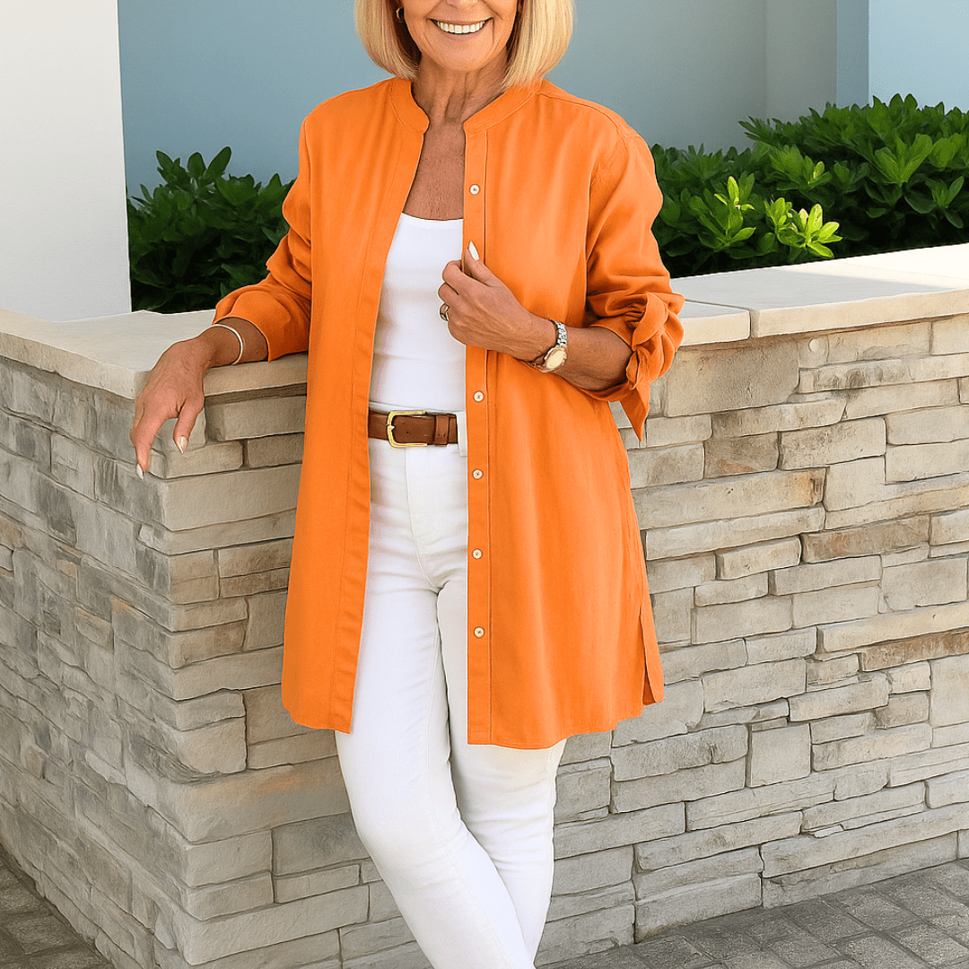 Louise™ | Elegant shirt blouse with bow sleeves - La femme Toronto