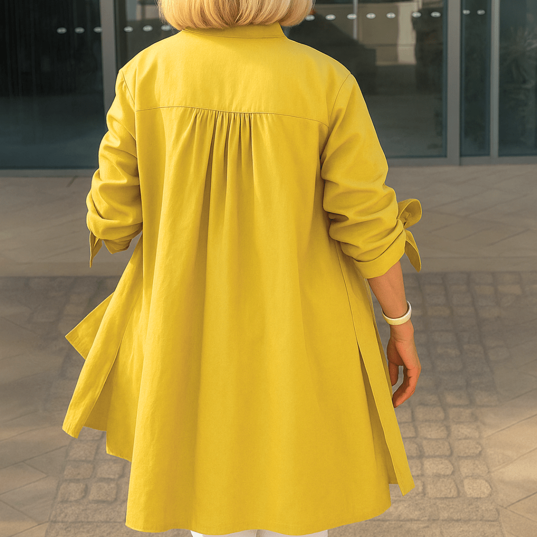 Louise™ | Elegant shirt blouse with bow sleeves - La femme Toronto