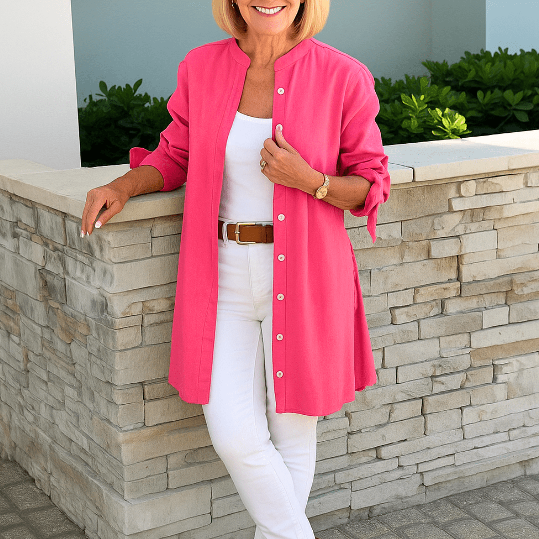 Louise™ | Elegant shirt blouse with bow sleeves - La femme Toronto