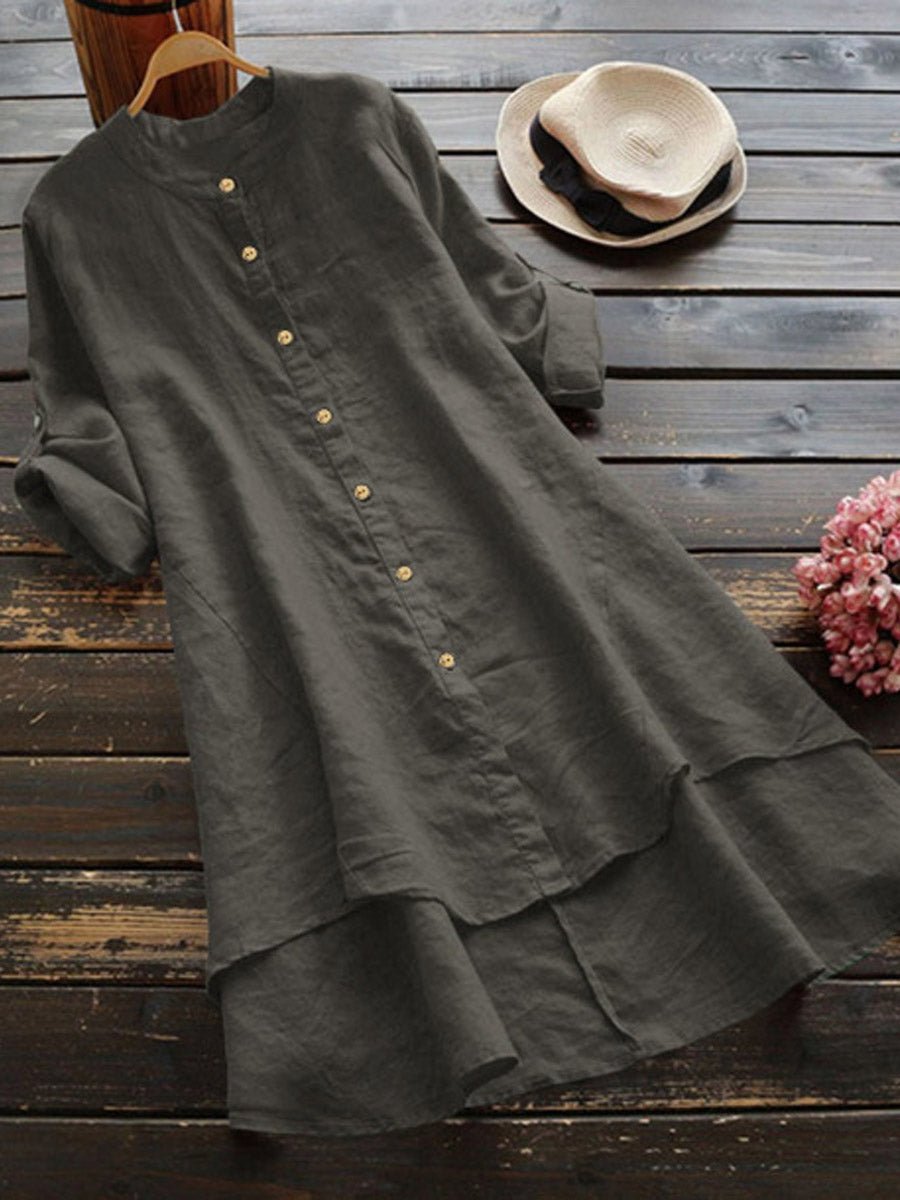 Marley – Relaxed Everyday Shirt Dress - La femme Toronto