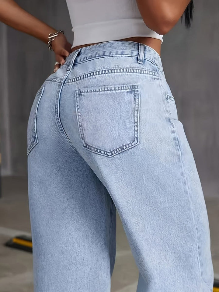 PHILIPPA™ - Trendy High-Waisted Denim - La femme Toronto