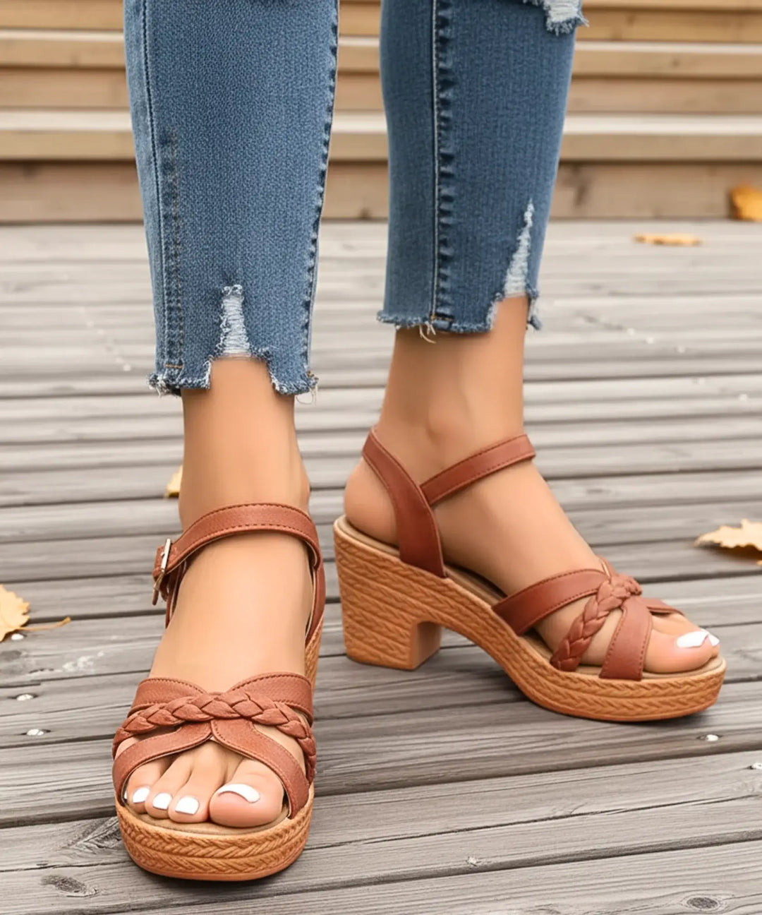 Kristina | Sandale na platformi sa debelom blok petom