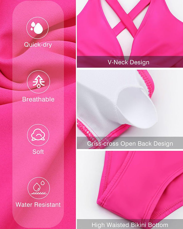 Swimdress – Shaping Swimsuit with Ruffles and Skirt Detail - La femme Toronto