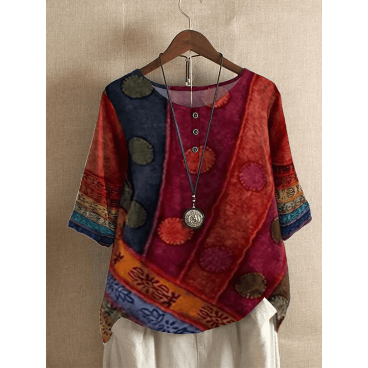 Taelyn - Elegant Casual Bohemian Blouse - La femme Toronto