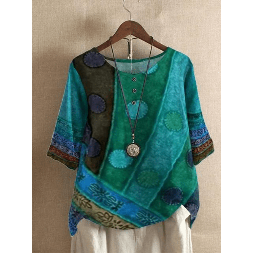 Taelyn - Elegant Casual Bohemian Blouse - La femme Toronto