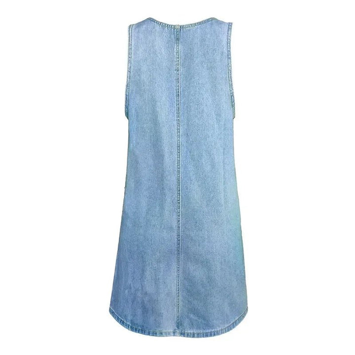 Trixie - Elegant Casual Denim Dress - La femme Toronto