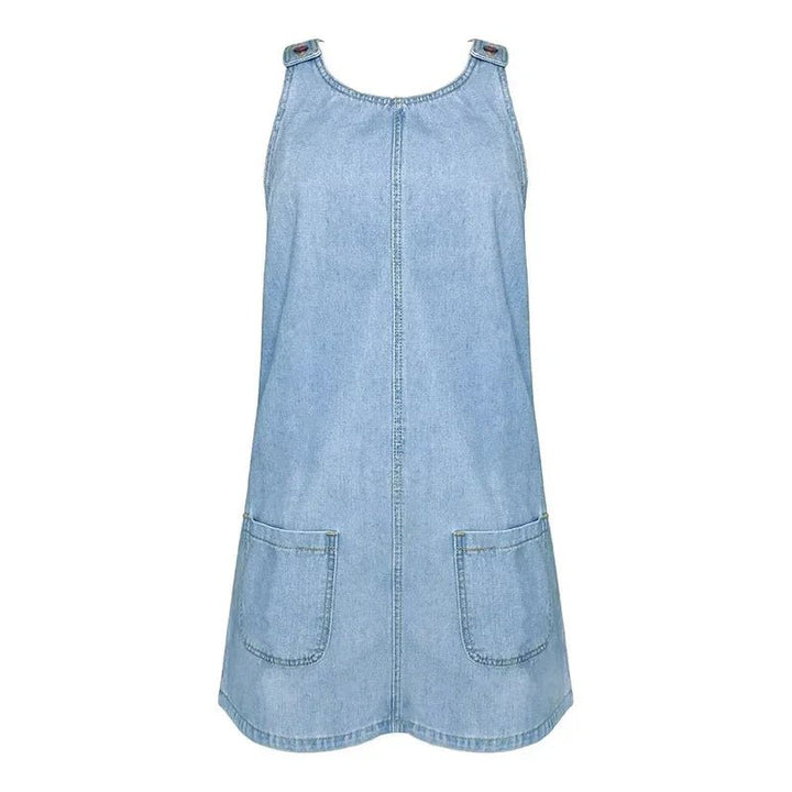 Trixie - Elegant Casual Denim Dress - La femme Toronto