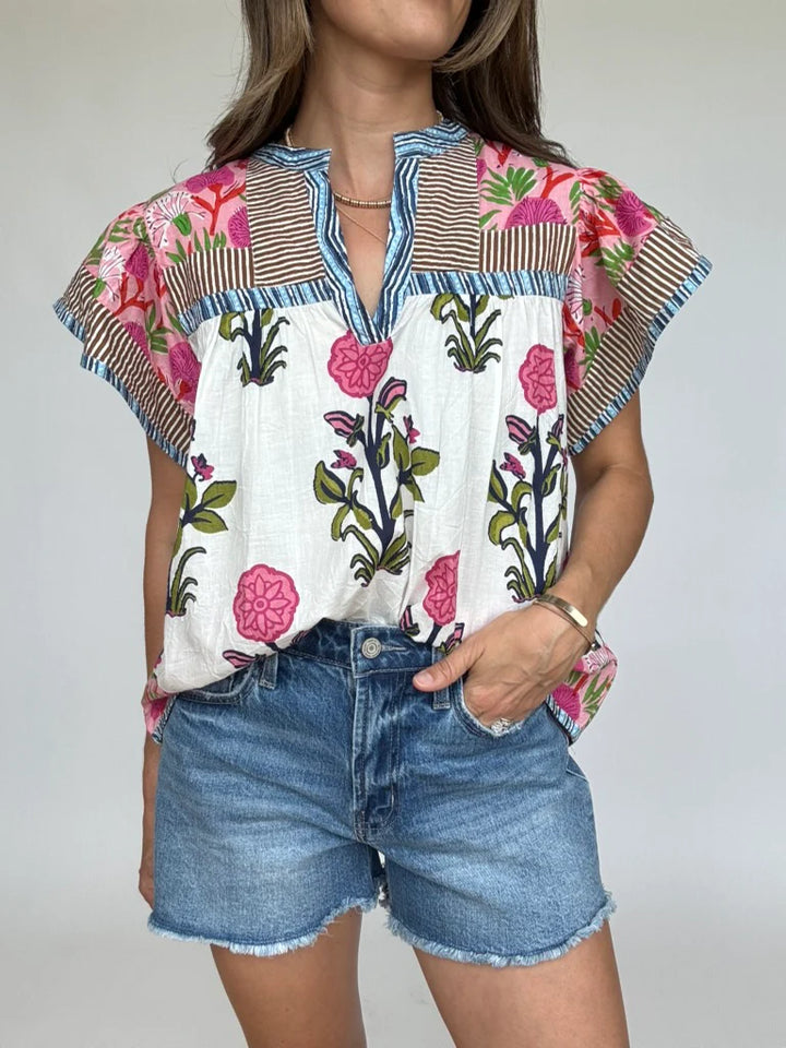 Uriella – Embroidered Boho Blouse - La femme Toronto